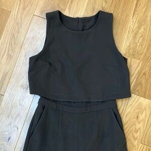 Marciano Crop top jumpsuit size 4 granite gray